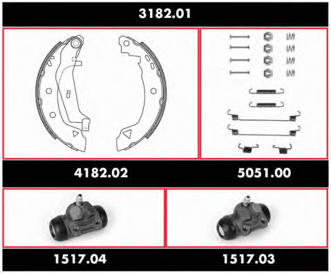  SPK 3182.01 Brake shoe set SPK318201