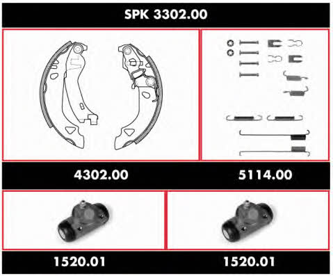  SPK 3302.00 Brake shoe set SPK330200