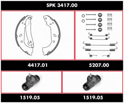  SPK 3417.00 Brake shoe set SPK341700