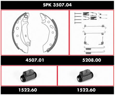  SPK 3507.04 Brake shoe set SPK350704