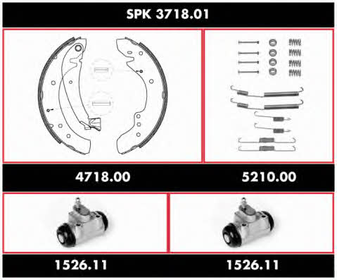  SPK 3718.01 Brake shoe set SPK371801