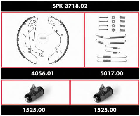 Road house SPK 3718.02 Brake shoe set SPK371802 SPK371802 Road house Brake shoe set
