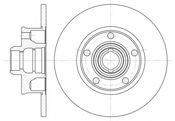 Road house 6025.00 Rear brake disc, non-ventilated 602500