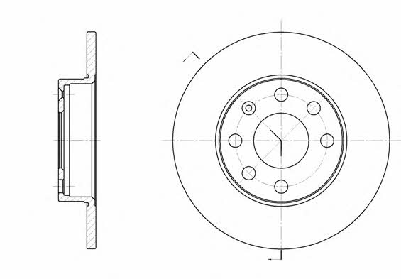 Road house 6057.00 Unventilated front brake disc 605700