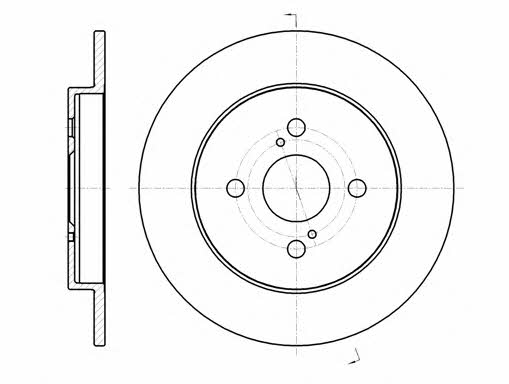 Road house 61004.00 Rear brake disc, non-ventilated 6100400