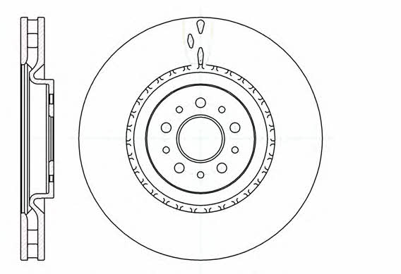 Road house 61010.10 Front brake disc ventilated 6101010