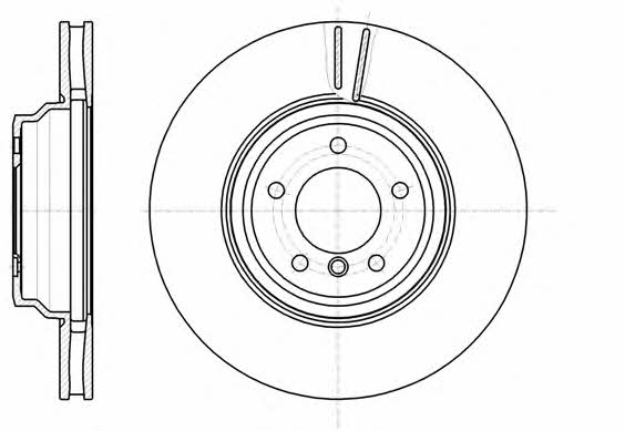 Road house 61080.10 Front brake disc ventilated 6108010