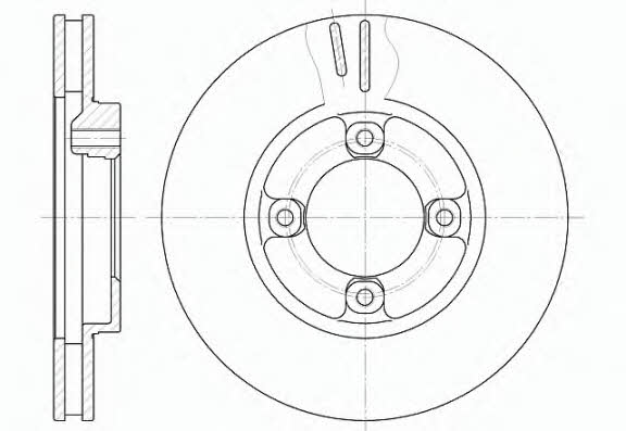 Road house 61248.10 Front brake disc ventilated 6124810