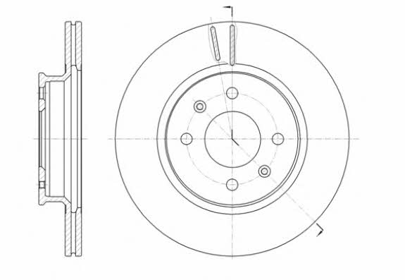 Road house 61424.10 Front brake disc ventilated 6142410