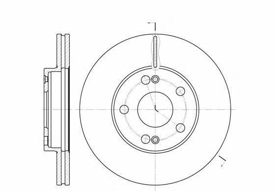 Road house 6227.11 Front brake disc ventilated 622711