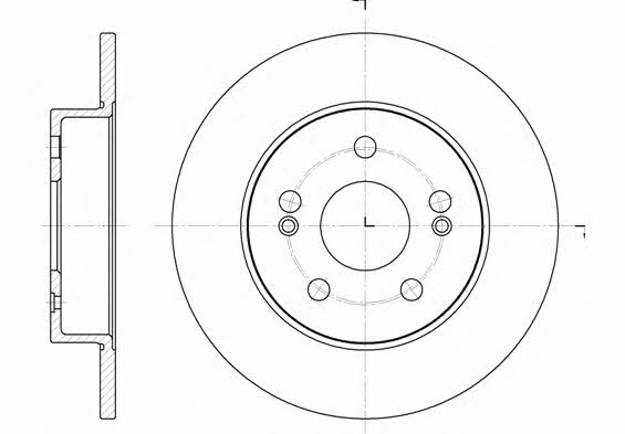 Road house 6239.01 Rear brake disc, non-ventilated 623901