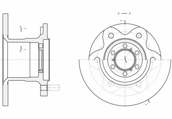 Road house 6290.00 Unventilated front brake disc 629000