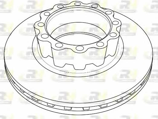 Road house NSX1230.20 Front brake disc ventilated NSX123020