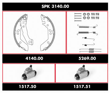 Road house SPK 3140.00 Brake shoe set SPK314000