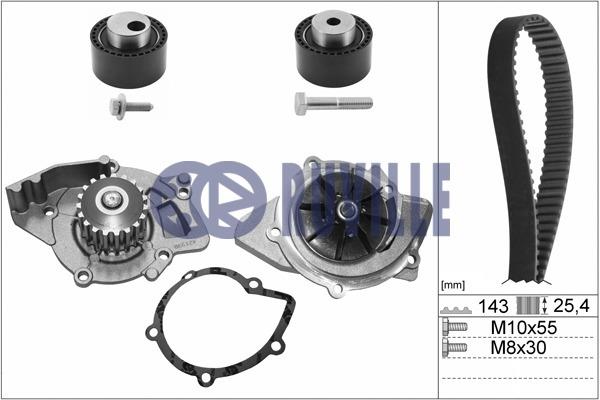Ruville 55921741 TIMING BELT KIT WITH WATER PUMP 55921741