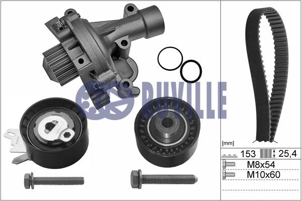 Ruville 55977701 TIMING BELT KIT WITH WATER PUMP 55977701