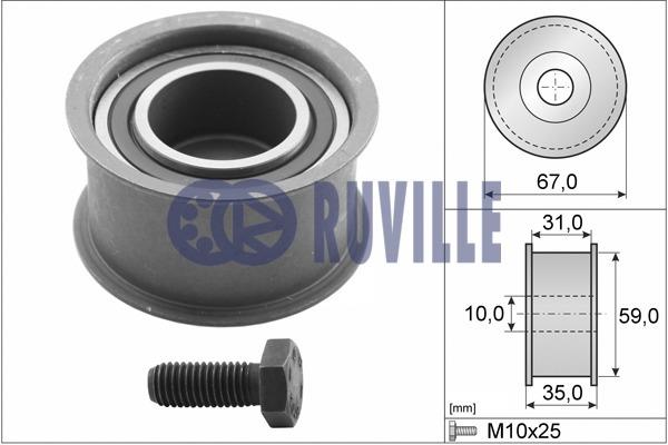 Ruville 55453 Tensioner pulley, timing belt 55453
