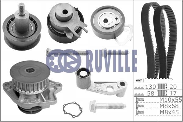 Ruville 55456711 TIMING BELT KIT WITH WATER PUMP 55456711