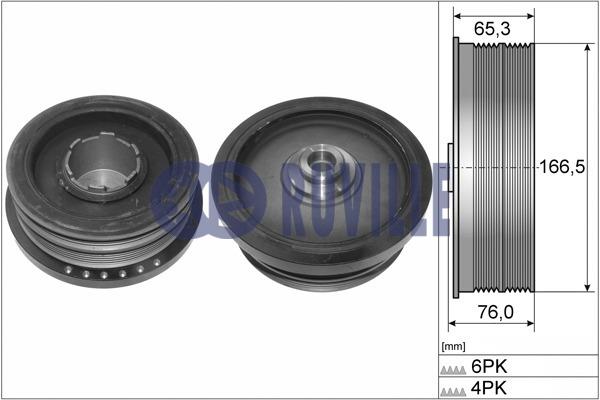 Ruville 515003 Pulley crankshaft 515003