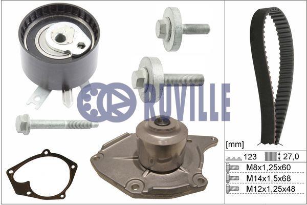 Ruville 55581702 TIMING BELT KIT WITH WATER PUMP 55581702