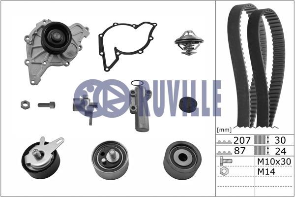 Ruville 55703771 TIMING BELT KIT WITH WATER PUMP 55703771