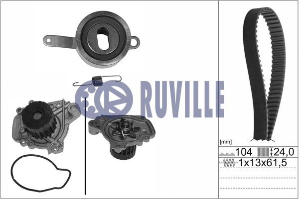 Ruville 57403711 TIMING BELT KIT WITH WATER PUMP 57403711
