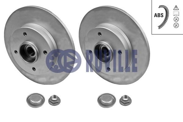 Ruville 6643BD Rear brake disc, non-ventilated 6643BD