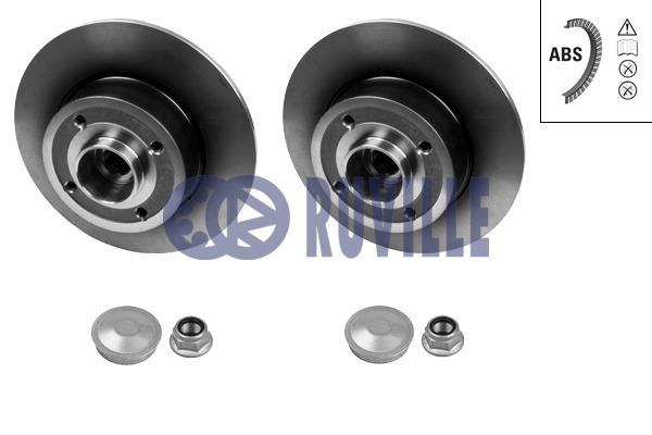 Ruville 5586BD Rear brake disc, non-ventilated 5586BD