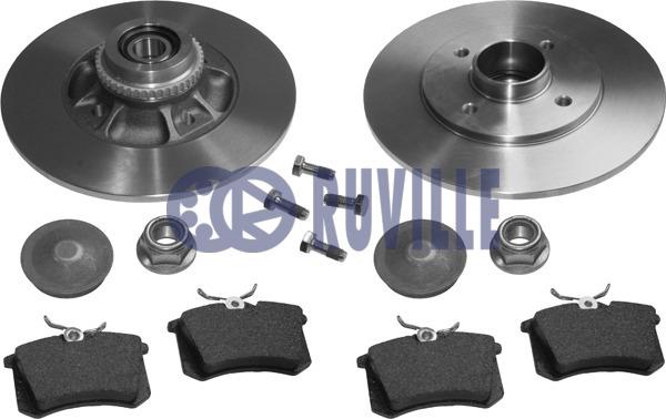 Ruville 5586BD1 Brake discs with pads, set 5586BD1