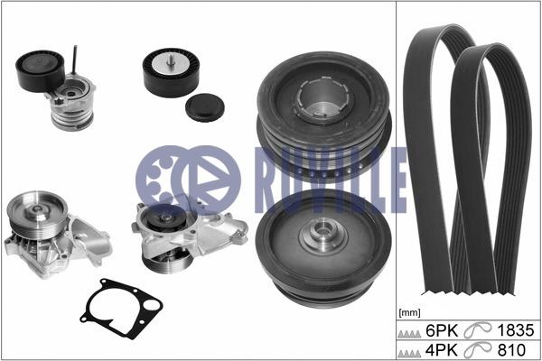 Ruville 55064802 DRIVE BELT KIT, WITH WATER PUMP 55064802