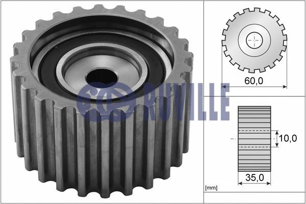 Ruville 58102 Tensioner pulley, timing belt 58102