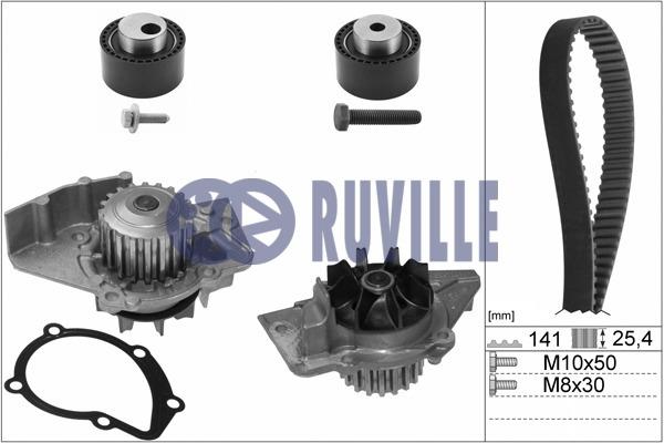 Ruville 55921711 TIMING BELT KIT WITH WATER PUMP 55921711