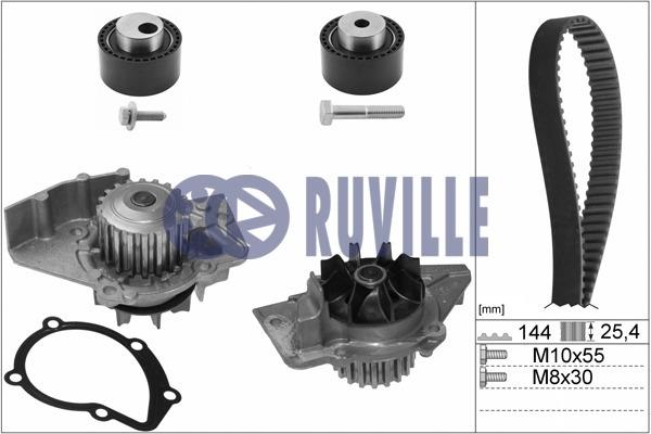 Ruville 55921731 TIMING BELT KIT WITH WATER PUMP 55921731