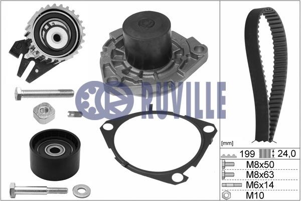 Ruville 56036711 TIMING BELT KIT WITH WATER PUMP 56036711