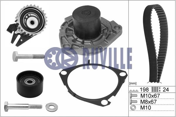 Ruville 56036791 TIMING BELT KIT WITH WATER PUMP 56036791