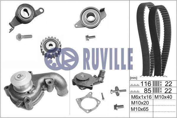 Ruville 55214701 TIMING BELT KIT WITH WATER PUMP 55214701
