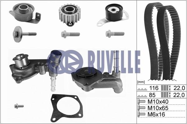55214713 Ruville TIMING BELT KIT WITH WATER PUMP