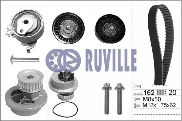 Ruville 55327723 TIMING BELT KIT WITH WATER PUMP 55327723