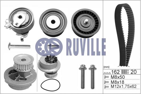 Ruville 55327731 TIMING BELT KIT WITH WATER PUMP 55327731