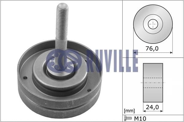 Ruville 56317 V-ribbed belt tensioner (drive) roller 56317