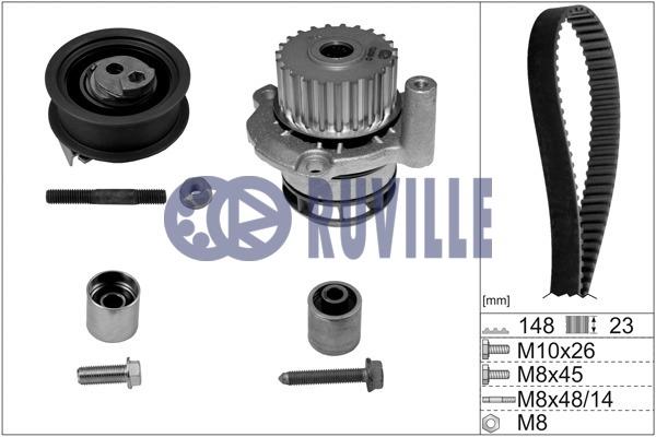 Ruville 56368701 TIMING BELT KIT WITH WATER PUMP 56368701