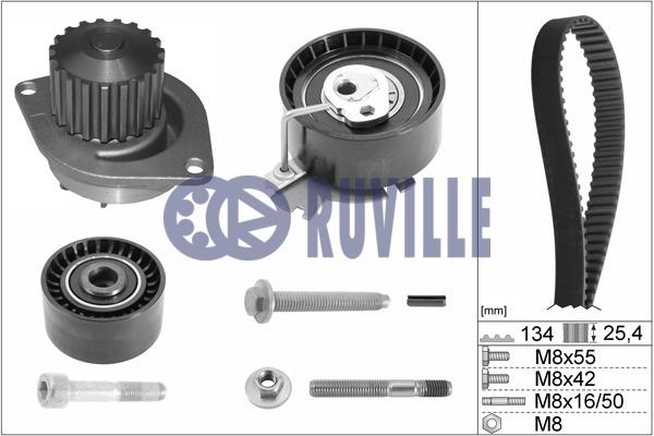Ruville 56638701 TIMING BELT KIT WITH WATER PUMP 56638701