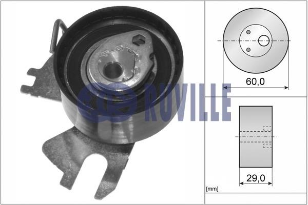 Ruville 56658 Tensioner pulley, timing belt 56658