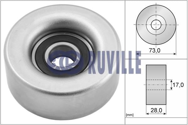 Ruville 57085 V-ribbed belt tensioner (drive) roller 57085