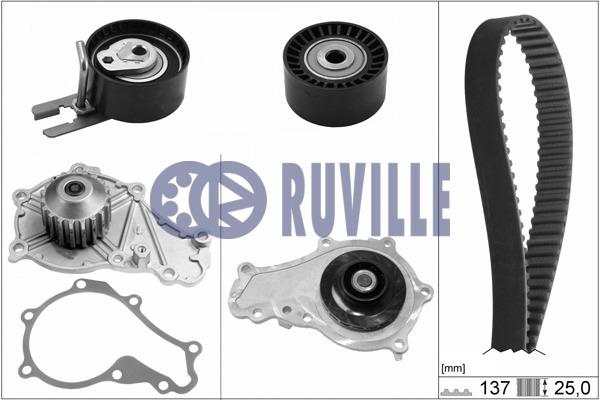 Ruville 55953741 TIMING BELT KIT WITH WATER PUMP 55953741