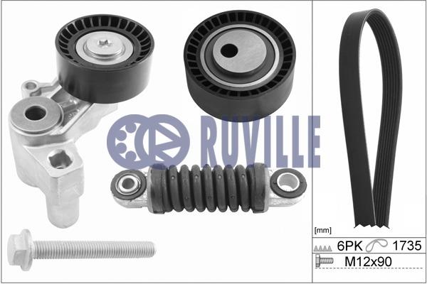 Ruville 5592580 Drive belt kit 5592580