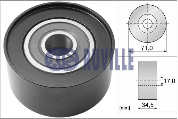 Ruville 57074 V-ribbed belt tensioner (drive) roller 57074