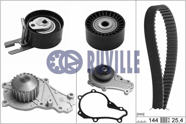 Ruville 55953731 TIMING BELT KIT WITH WATER PUMP 55953731