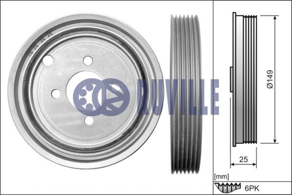 Ruville 515912 Pulley crankshaft 515912