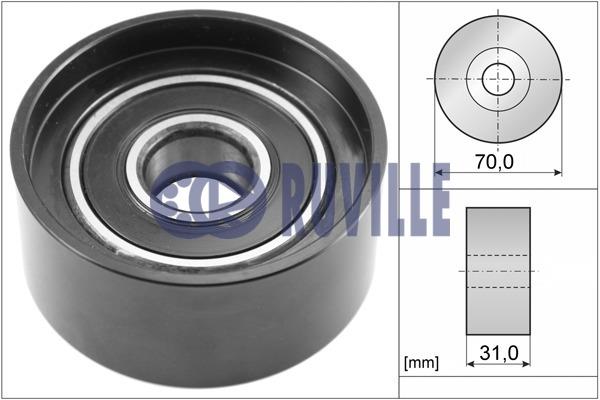 Ruville 57438 V-ribbed belt tensioner (drive) roller 57438